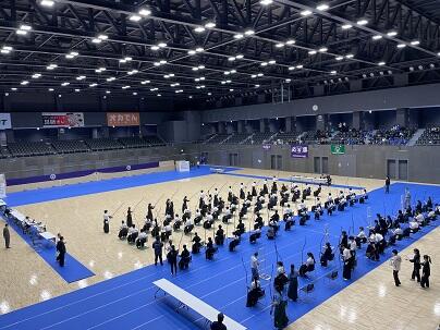 公式練習　会場レイアウトが全国大会に合わせて一新されました